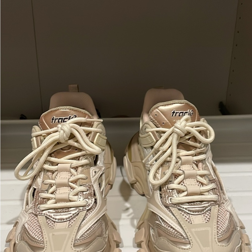 Balenciaga Women's Beige Track Sneakers